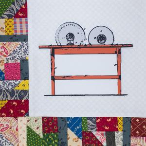A drawing of a dough kneader machine.