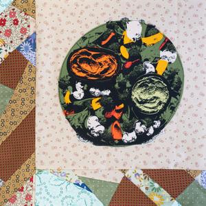 A plate of vegetables.