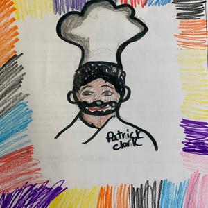 Patrick Clark wearing chef fit!