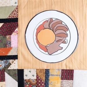A plate of food.