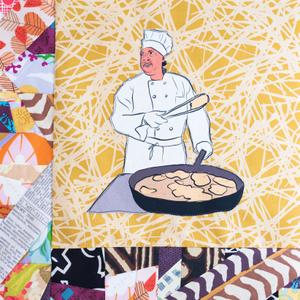 Charles Gabriel in white chef coat